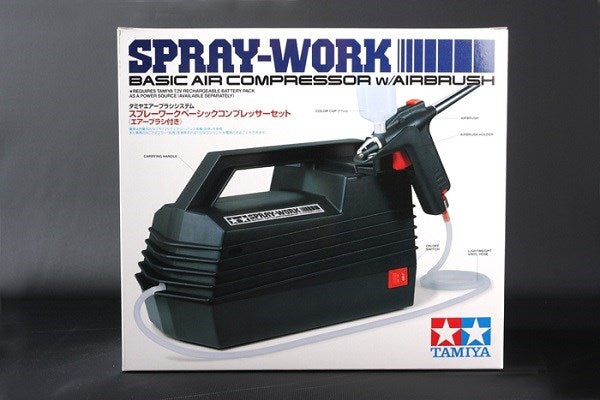 Tamiya 74520 SprayWork Basic Air Compressor w/Airbrush