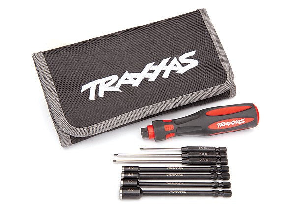 Traxxas 8712 Speed Bit Essentials Set Hex and Nut Driver 7 pcs Includes Handle and Travel Pouch