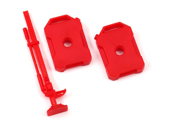 Traxxas 9721 Fuel canisters (left & right)/ jack (red) (fits #9712 body)