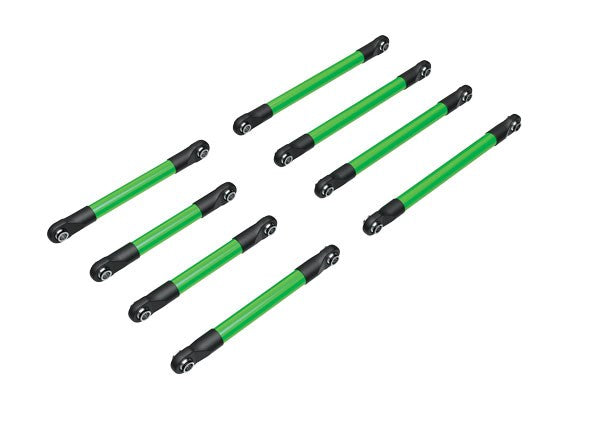 Traxxas 9749-GRN Suspension link set 6061-T6 aluminum (green-anodized)