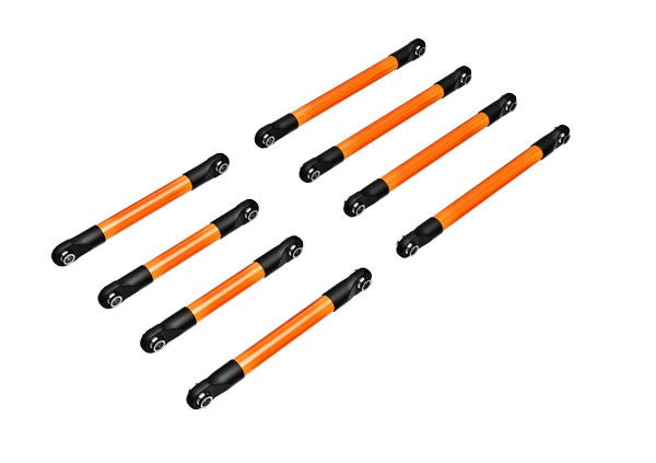 Traxxas 9749-ORNG Suspension link set 6061-T6 aluminum (orange-anodized)