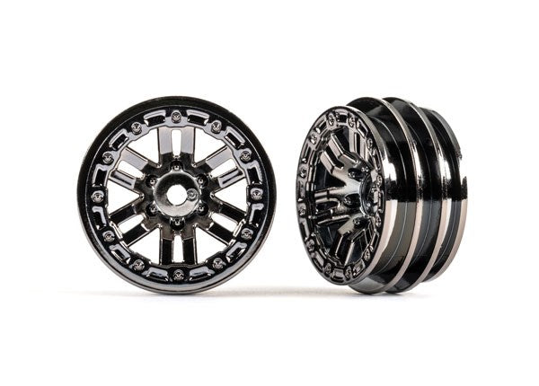 Traxxas 9768-BLKCR Wheels 1.0' (black chrome) (2)