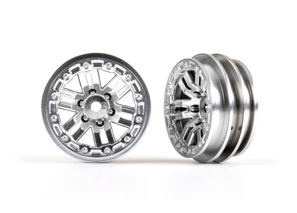 Traxxas 9768-SATIN Wheels 1.0' (satin chrome) (2)