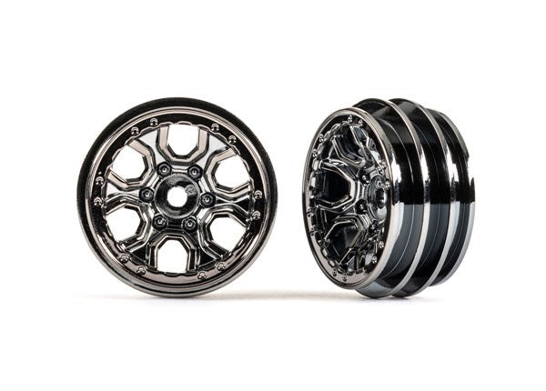 Traxxas 9770-BLKCR Wheels 1.0' (black chrome) (2)