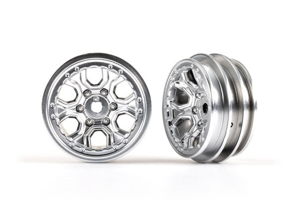 Traxxas 9770-SATIN Wheels 1.0' (satin chrome) (2)