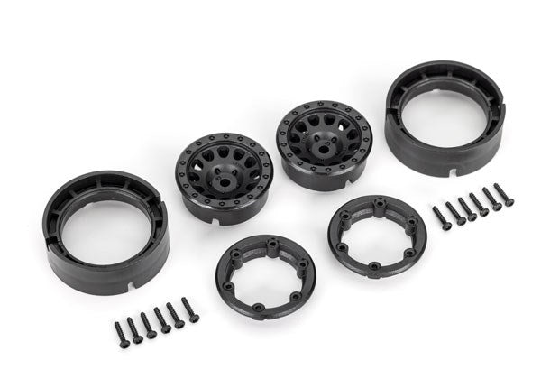 Traxxas 9781 Wheels 1.0' Method Race Wheels 105 Beadlock (black beadlock) (2)