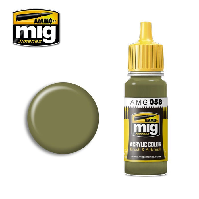 AMMO by Mig Jimenez A.MIG-0058 LIGHT GREEN KHAKI