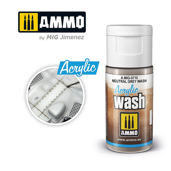 AMMO by Mig Jimenez 0710 Acrylic Filter Neutral Grey Wash