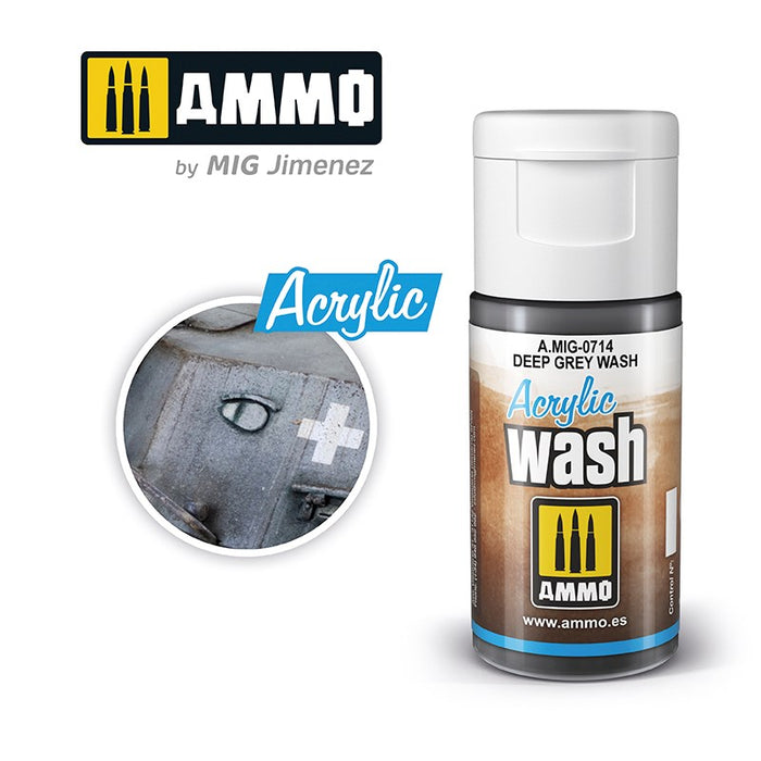 AMMO by Mig Jimenez 0714 Acrylic Filter Deep Grey Wash