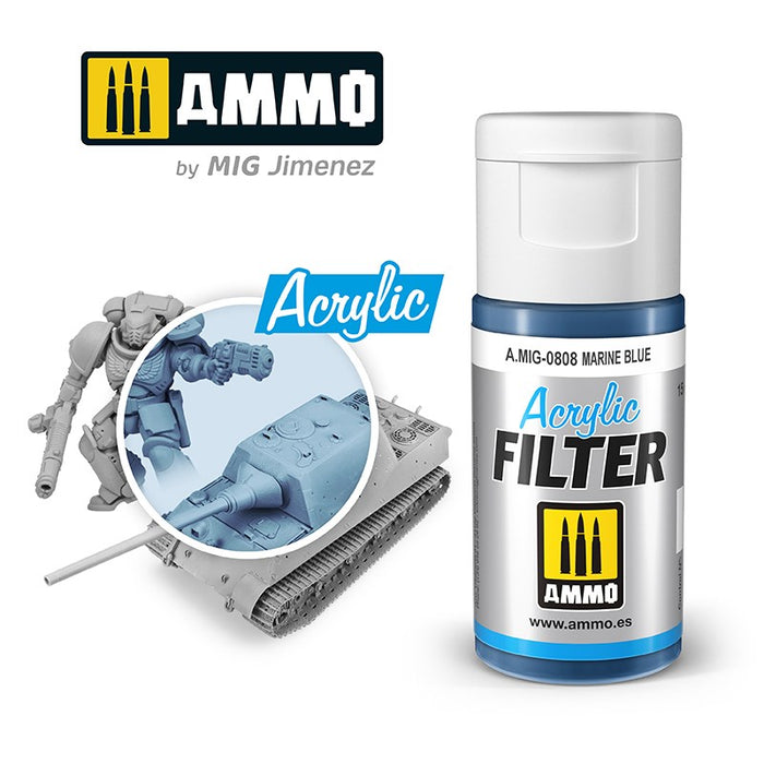 AMMO by Mig Jimenez 0808 Acrylic Filter Marine Blue