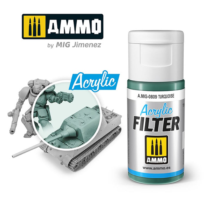 AMMO by Mig Jimenez 0809 Acrylic Filter Turquiose