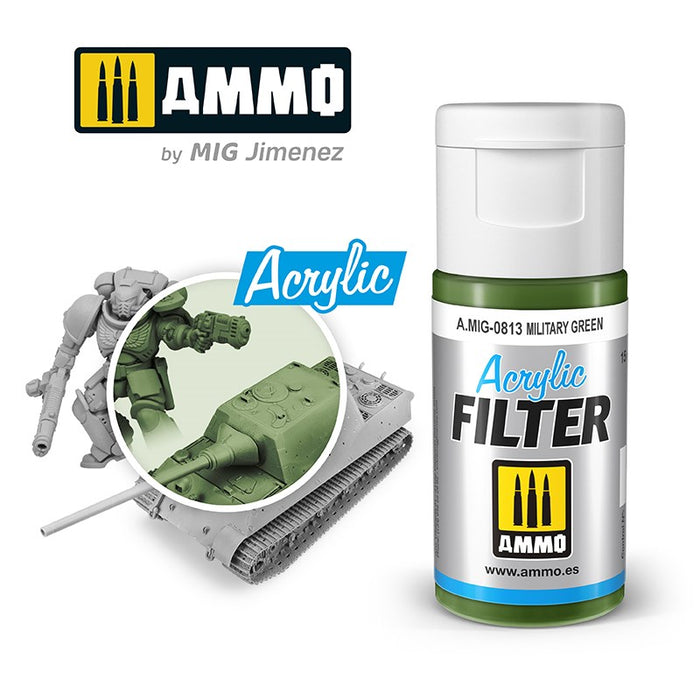 AMMO by Mig Jimenez 0813 Acrylic Filter Military Green