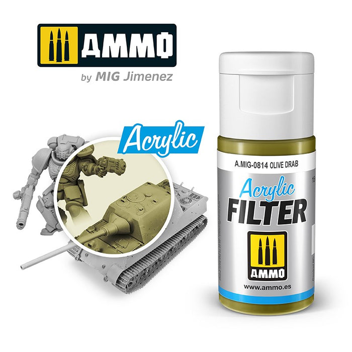 AMMO by Mig Jimenez 0814 Acrylic Filter Olive Drab