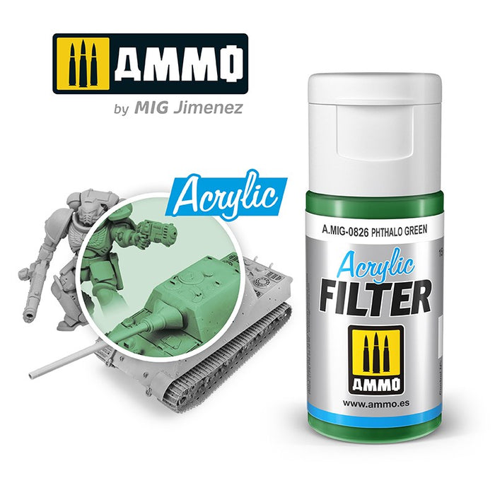 AMMO by Mig Jimenez 0826 Acrylic Filter Phthalo Green