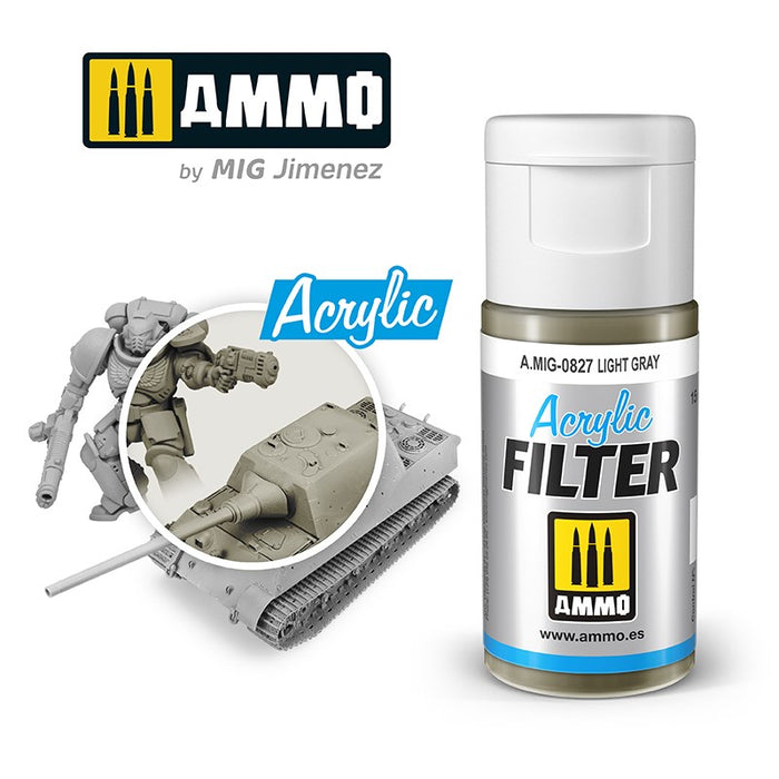 AMMO by Mig Jimenez 0827 Acrylic Filter Light Gray