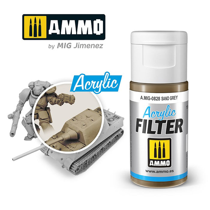 AMMO by Mig Jimenez 0828 Acrylic Filter Sand Gray