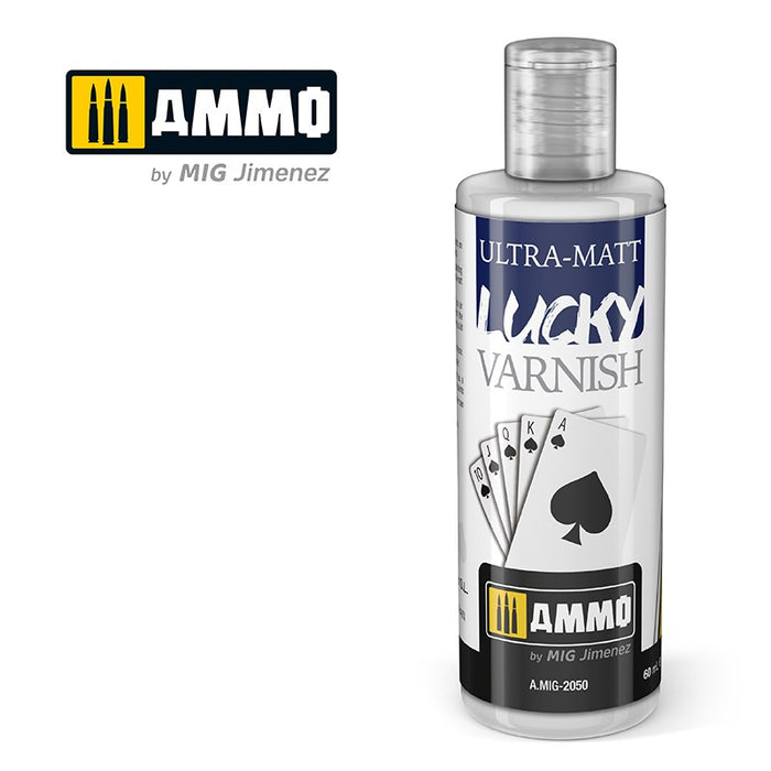 AMMO by Mig Jimenez A.MIG-2050 ULTRA-MATT LUCKY VARNISH (BIG 60 ML SIZE)