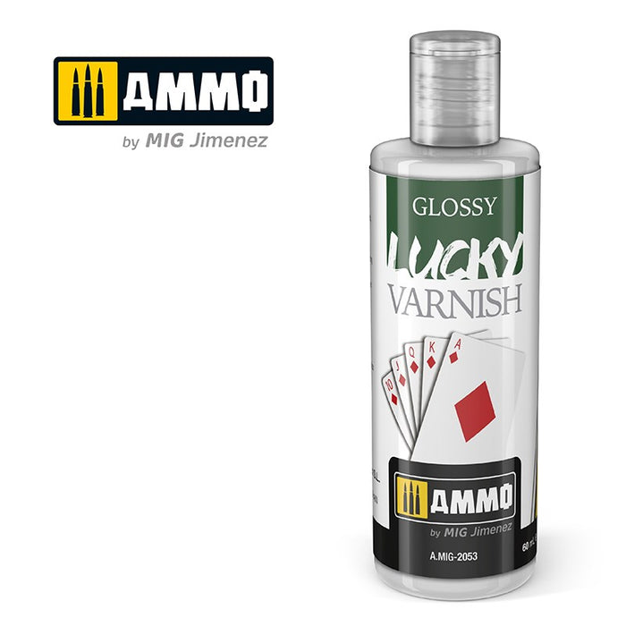 AMMO by Mig Jimenez A.MIG-2053 GLOSSY LUCKY VARNISH (BIG 60 ML SIZE)