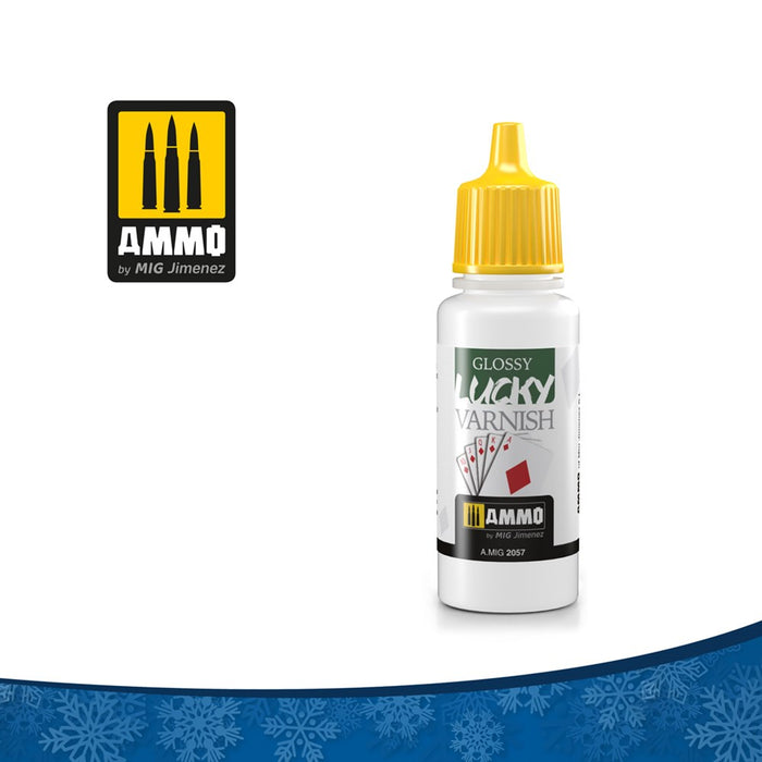 AMMO by Mig Jimenez A.MIG-2057 GLOSSY LUCKY VARNISH  (17 ML SIZE)