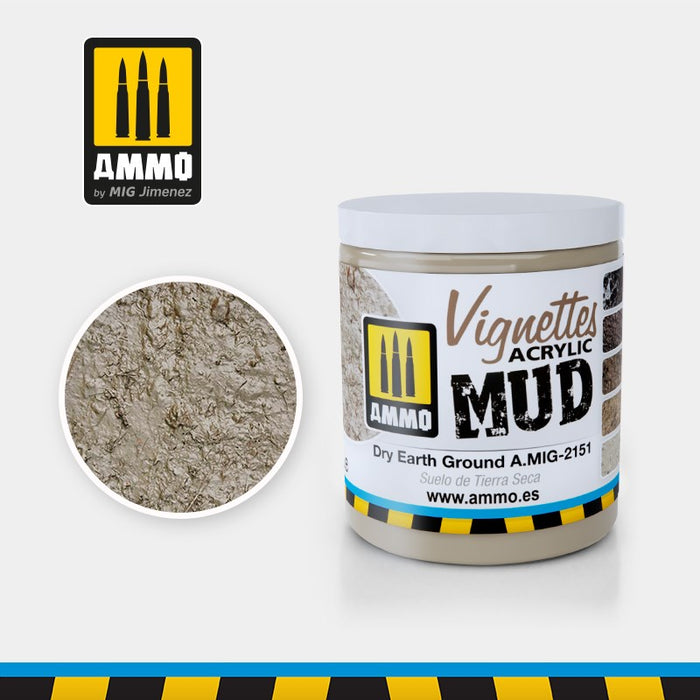 AMMO by Mig Jimenez A.MIG-2151 DRY EARTH GROUND (100ML) - VIGNETTES ACRYLIC MUD