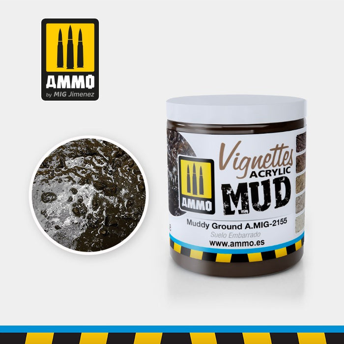 AMMO by Mig Jimenez A.MIG-2155 MUDDY GROUND (100ML) - VIGNETTES ACRYLIC MUD