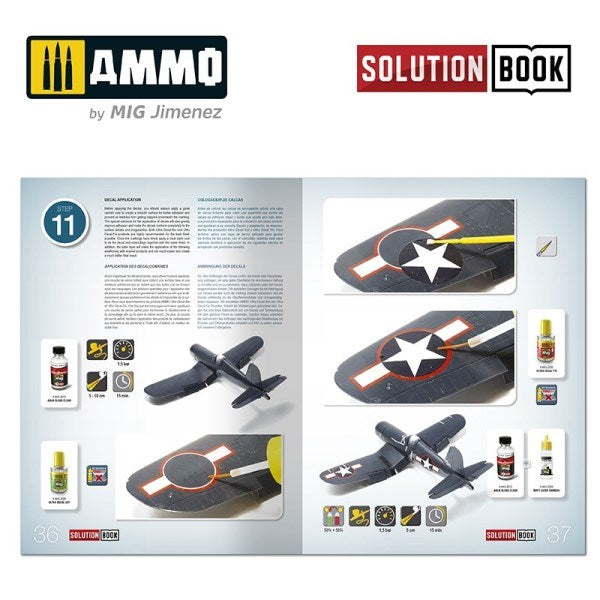 AMMO by Mig Jimenez A.MIG-6523 HOW TO PAINT WWII US NAVY LATE AIRCRAFT - SOLUTION BOOK