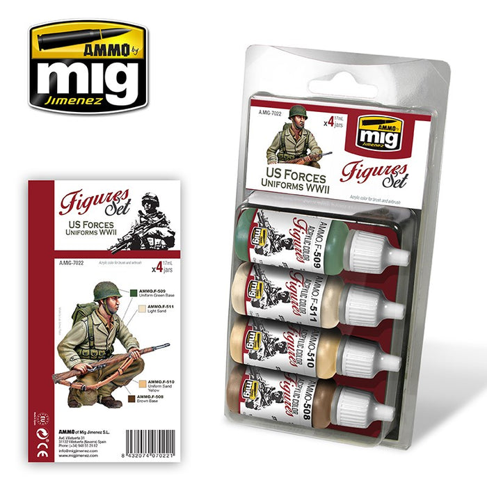 AMMO by Mig Jimenez A.MIG-7022 US FORCES UNIFORMS WWII