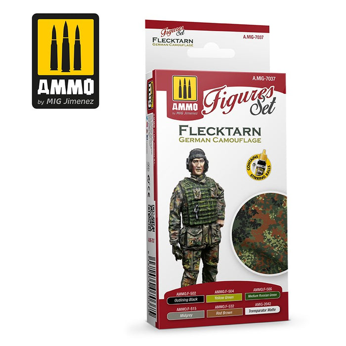 AMMO by Mig Jimenez A.MIG-7037 FLECKTARN GERMAN CAMOUFLAGE - FIGURES SET