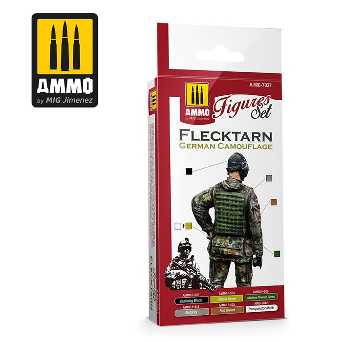 AMMO by Mig Jimenez A.MIG-7037 FLECKTARN GERMAN CAMOUFLAGE - FIGURES SET