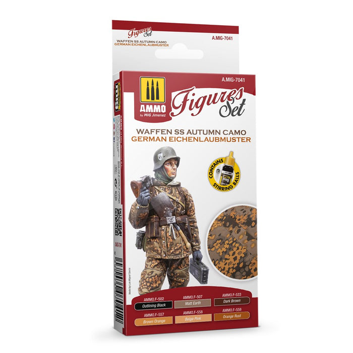 AMMO by Mig Jimenez A.MIG-7041 WAFFEN SS AUTUMN CAMO (EICHENLAUBMUSTER) - FIGURES SET