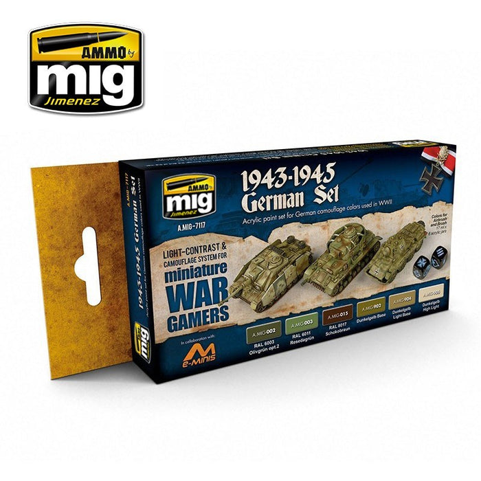 AMMO by Mig Jimenez A.MIG-7117 WARGAME 1943-1945  GERMAN SET