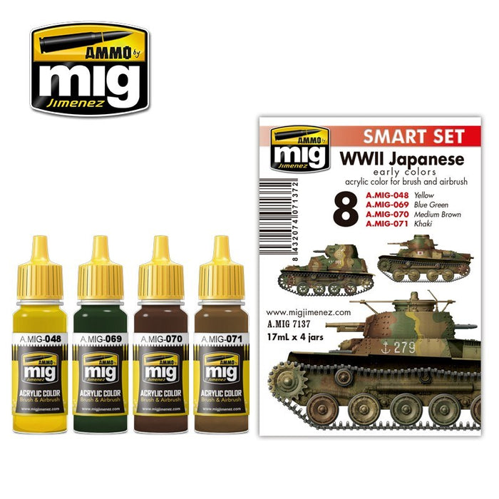 AMMO by Mig Jimenez A.MIG-7137 WW II JAPANESE AFV  EARLY COLORS