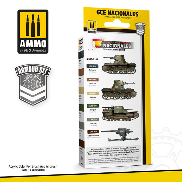 AMMO by Mig Jimenez A.MIG-7183 SPANISH CIVIL WAR NATIONALISTS - ARMOUR SET