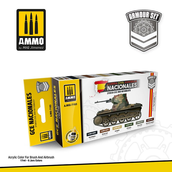 AMMO by Mig Jimenez A.MIG-7183 SPANISH CIVIL WAR NATIONALISTS - ARMOUR SET