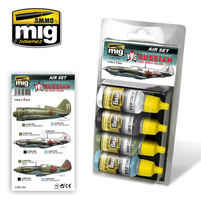 AMMO by Mig Jimenez A.MIG-7222 VVS WWII RUSSIAN EARLY AIRCRAFT