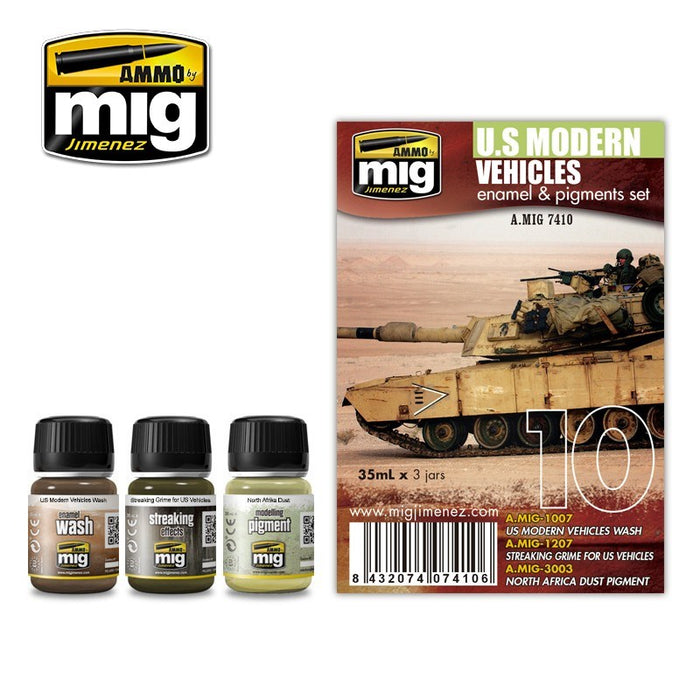 AMMO by Mig Jimenez A.MIG-7410 US MODERN VEHICLES SET