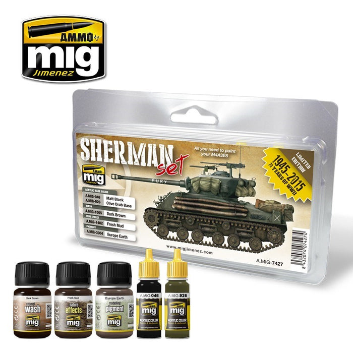 AMMO by Mig Jimenez A.MIG-7427 FURY SHERMAN SET