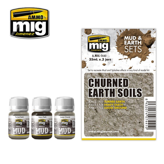 AMMO by Mig Jimenez A.MIG-7441 CHURNED EARTH SOILS