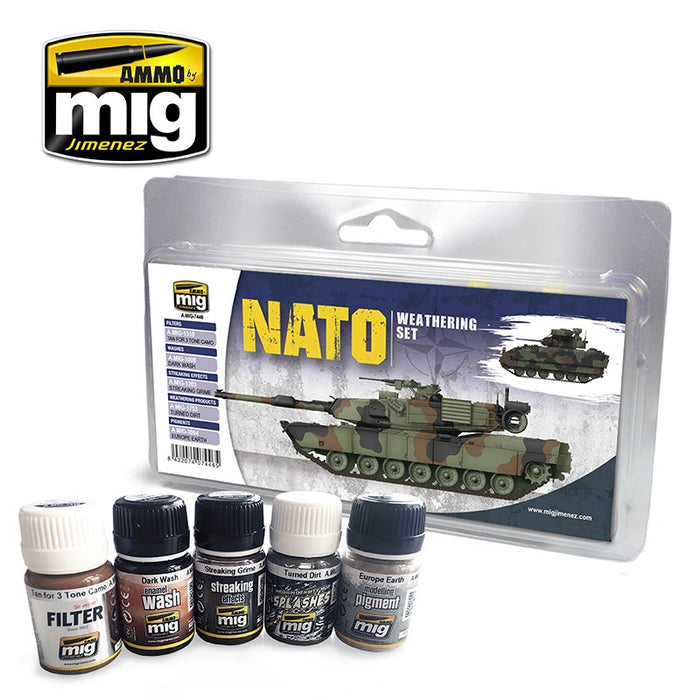 AMMO by Mig Jimenez A.MIG-7446 NATO WEATHERING SET