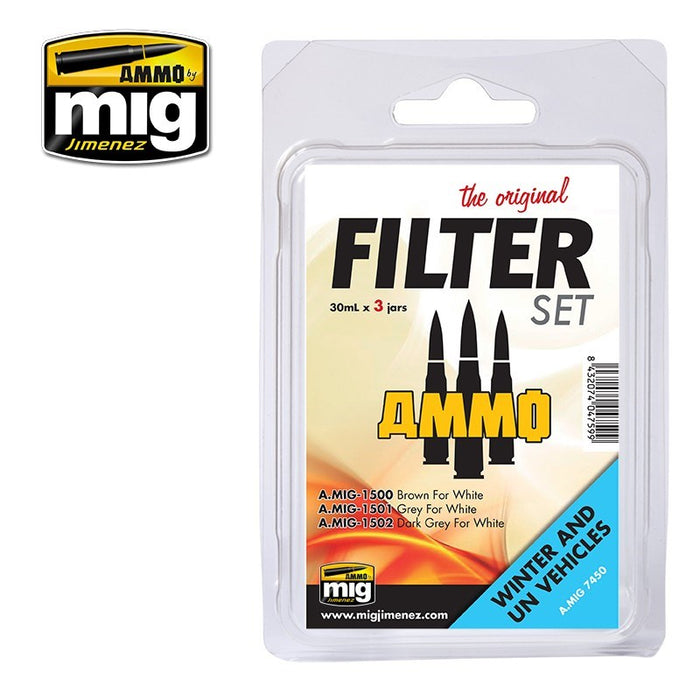 AMMO by Mig Jimenez A.MIG-7450 FILTER SET FOR WINTER AND UN VEHICLES