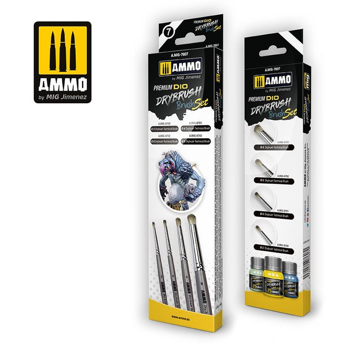 AMMO by Mig Jimenez A.MIG-7607 Premium Dio Drybrush Set