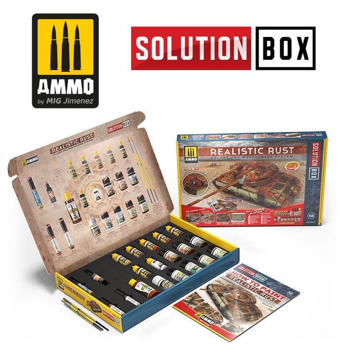 AMMO by Mig Jimenez A.MIG-7719 SOLUTION BOX: Realistic Rust Solution Box