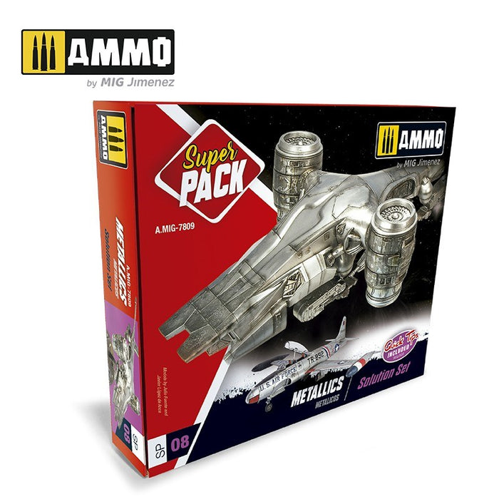 AMMO of Mig Jimenez A.MIG-7809 Metallics Super Pack