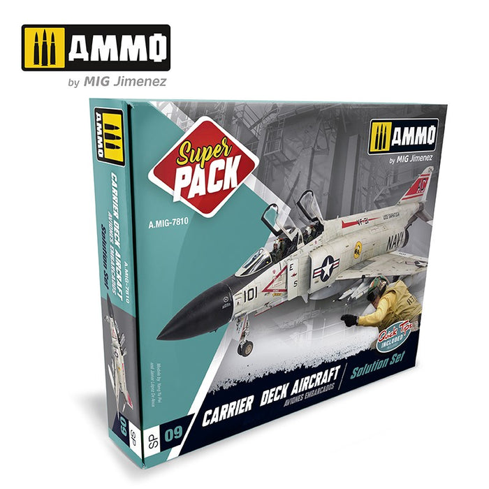 AMMO by Mig Jimenez A.MIG-7810 CARRIER DECK AIRCRAFT SOLUTION SET - SUPER PACK