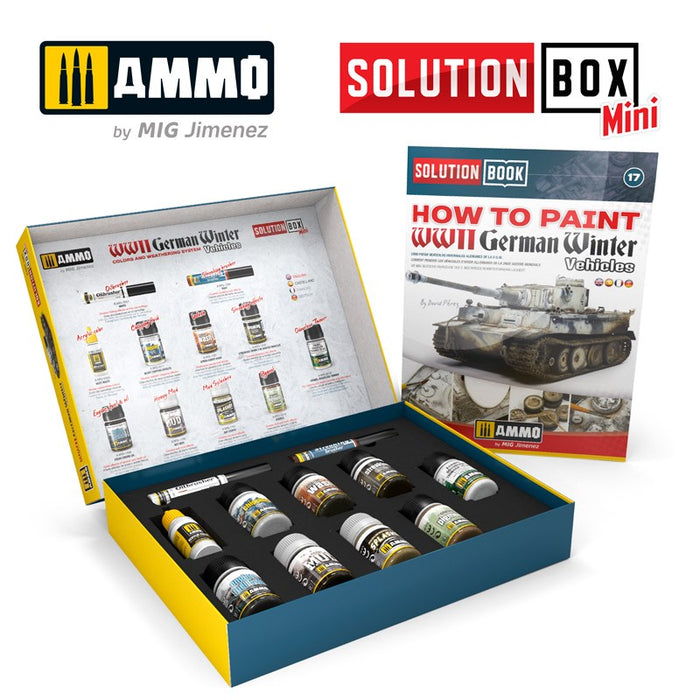 AMMO by Mig Jimenez A.MIG-7901 SOLUTION BOX MINI #17 WWII German Winter Vehicles