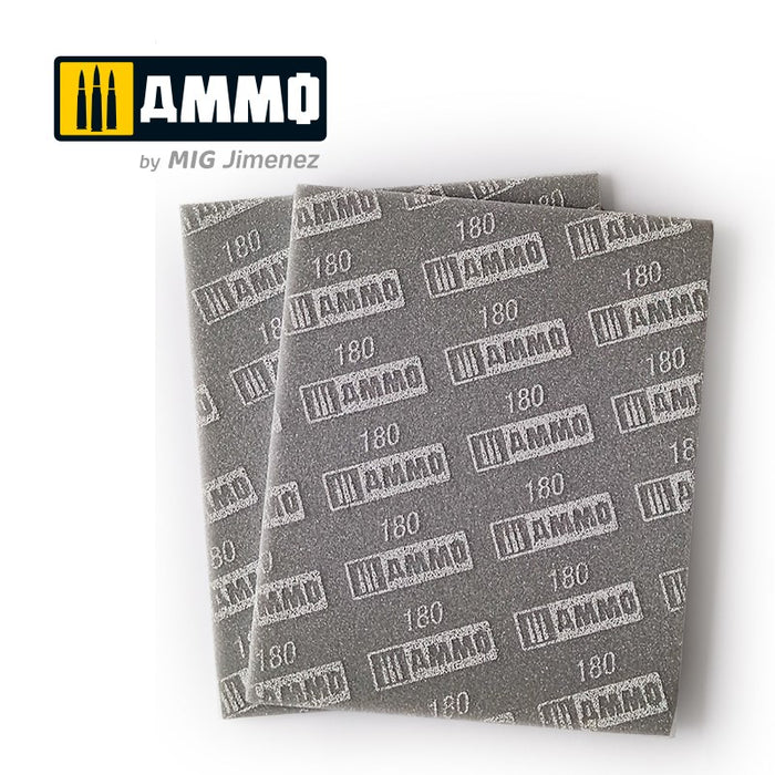 AMMO by Mig Jimenez A.MIG-8556 Sanding Sponge Sheet (180) 2 pcs.