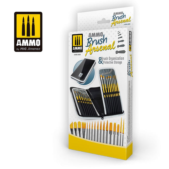 AMMO by Mig Jimenez 8580 AMMO Brush Arsenal - Brush Organization & Protective Storage