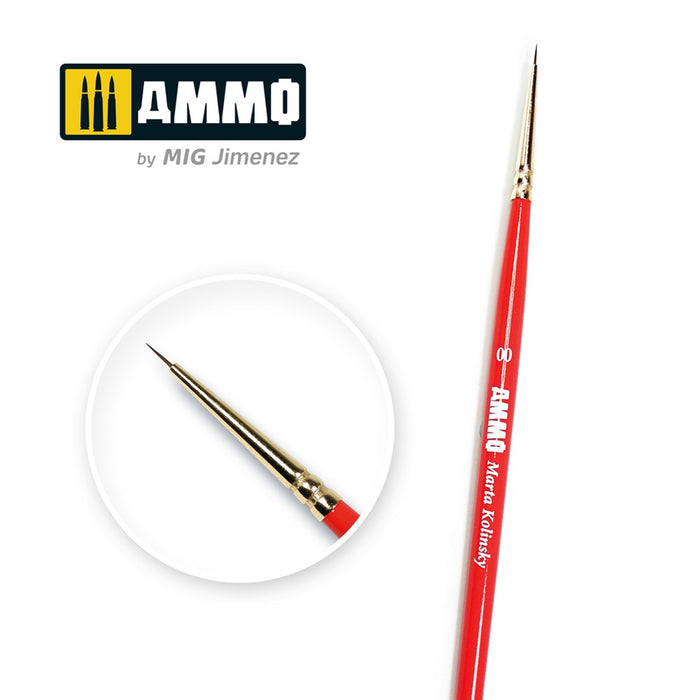 AMMO by Mig Jimenez A.MIG-8709 SIZE 00 AMMO MARTA KOLINSKY BRUSH