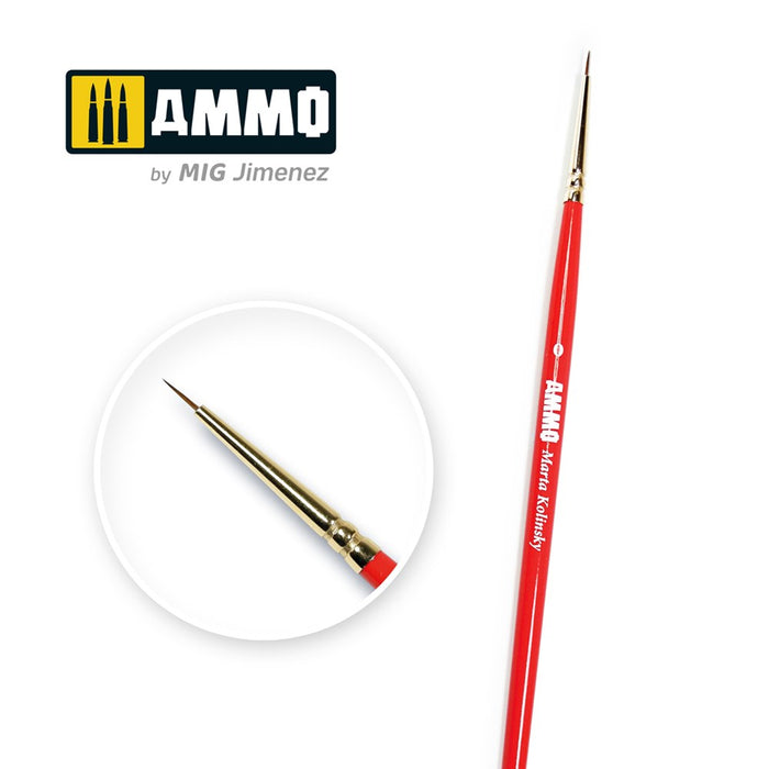 AMMO by Mig Jimenez A.MIG-8710 SIZE 0 AMMO MARTA KOLINSKY BRUSH