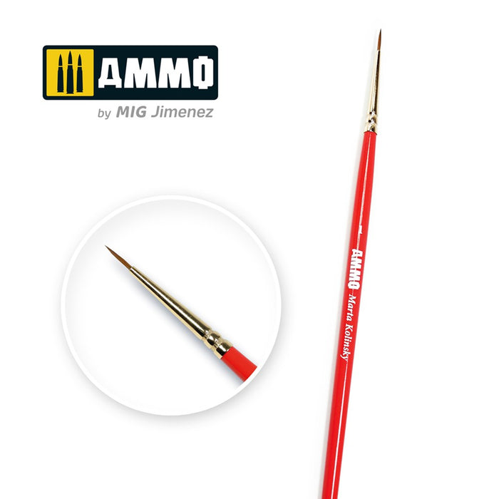 AMMO by Mig Jimenez A.MIG-8711 SIZE 1 AMMO MARTA KOLINSKY BRUSH